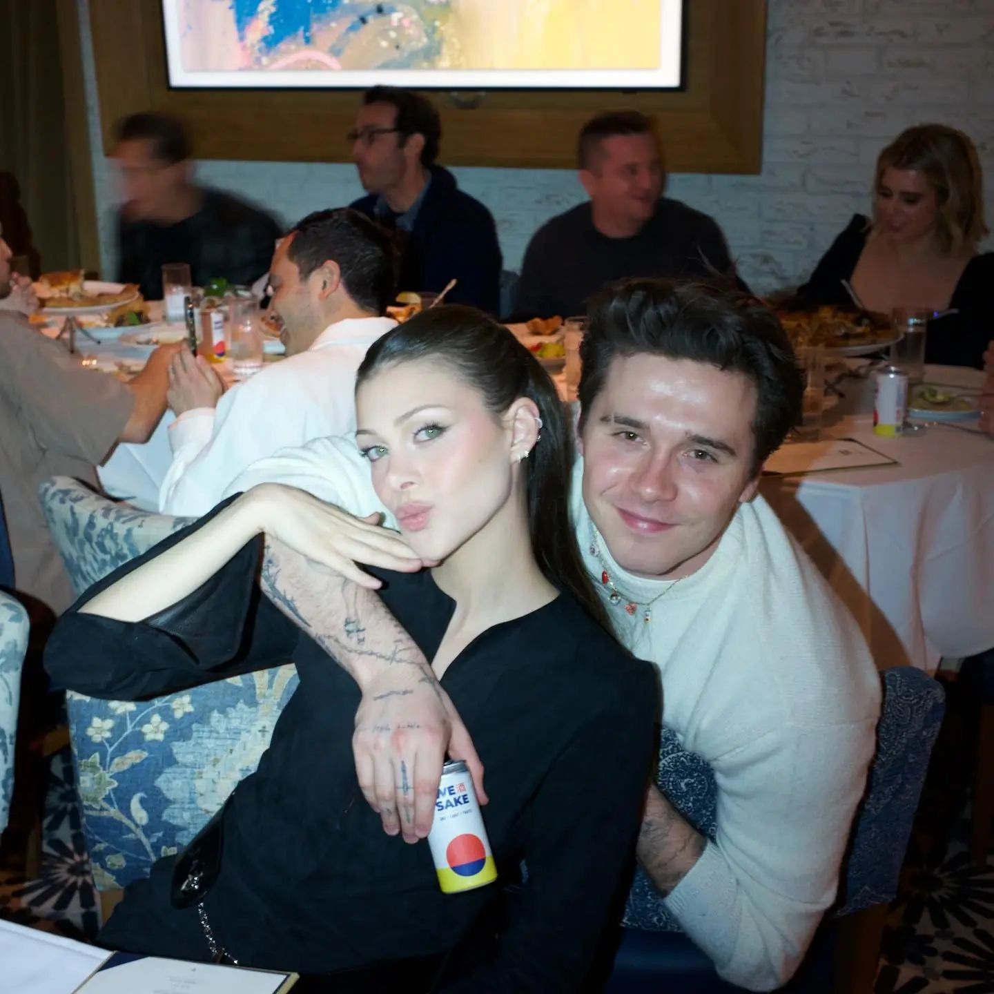 Brooklyn Peltz Beckham and Nicola Peltz Beckham with WESAKE at dinner