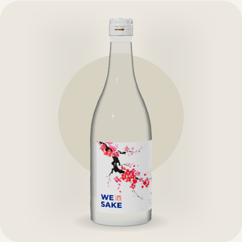 The WESAKE Sakura Junmai Ginjo 720 mL bottle
