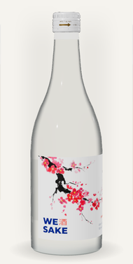 The WESAKE Sakura Junmai Ginjo 720 mL bottle