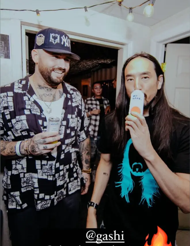 Instagram story from @steveaoki featuring WESAKE