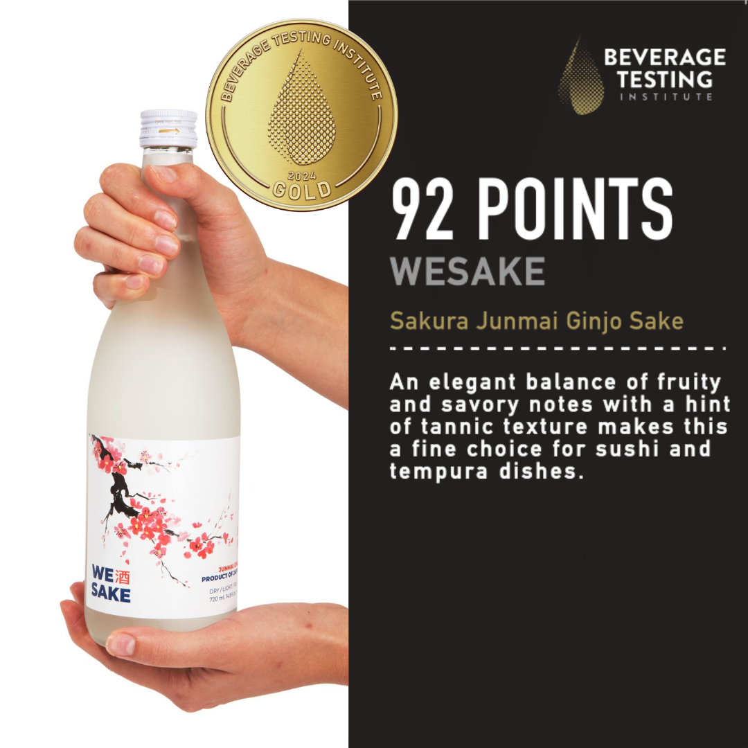 WESAKE’s Sakura Junmai Ginjo Wins Gold Medal at the Beverage Testing Institute! 🏅